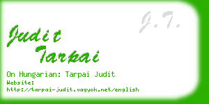 judit tarpai business card